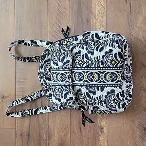 Vera Bradley backpack blk,wht,yellow